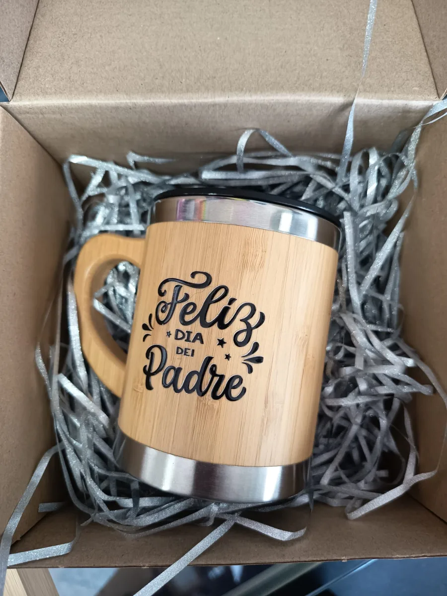 Taza de Bambú + Caja — Día del Padre — La Gráfica Tenerife