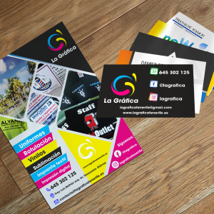 Fyer, bolantes, panfletos y tarjetas de presentación o visita